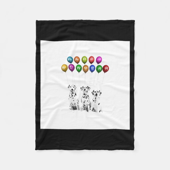 Couverture Polaire Dalmatians Wishing Happy New Year 2016 _1  (Devant)