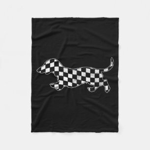 Couverture Polaire Dalmatien Teckel Rétro Chien de Course Wiener Dog