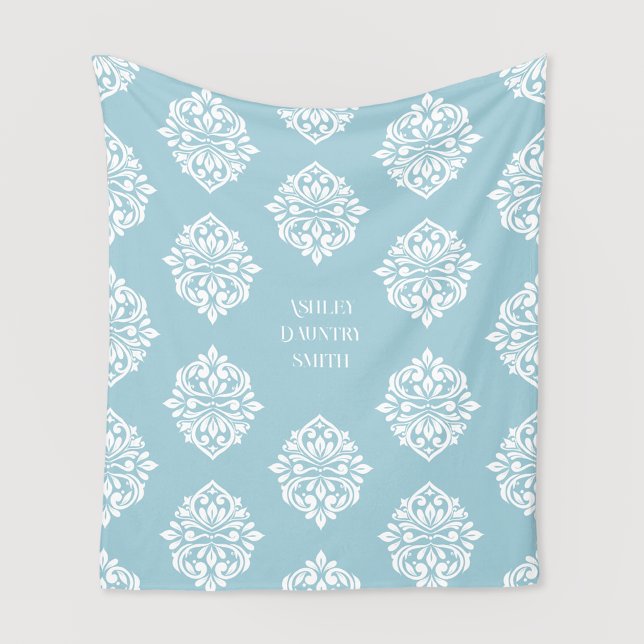 Couverture Polaire Damask Ambience Pale Cerulean (Créateur téléchargé)
