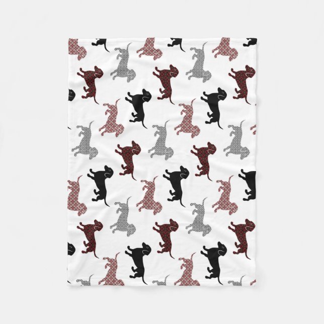 Couverture Polaire Damask Dackel mignon Dachshunds (Devant)
