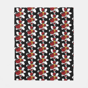 Couverture Polaire Dame coccinelle famille enfants