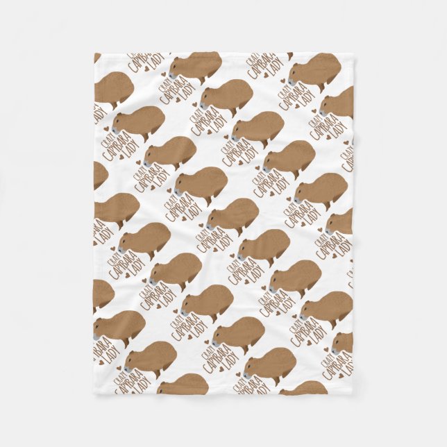 Couverture Polaire dame folle de capybara (Devant)