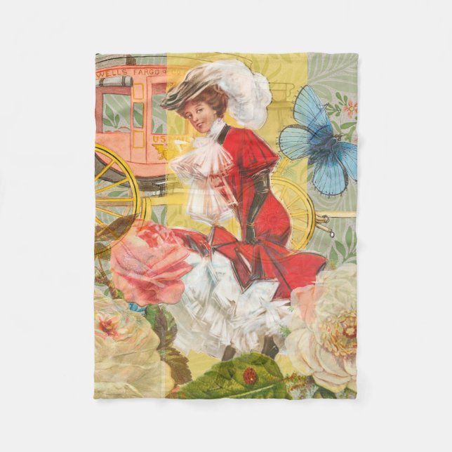 Couverture Polaire Dame victorienne femme élégante riche illustration (Devant)
