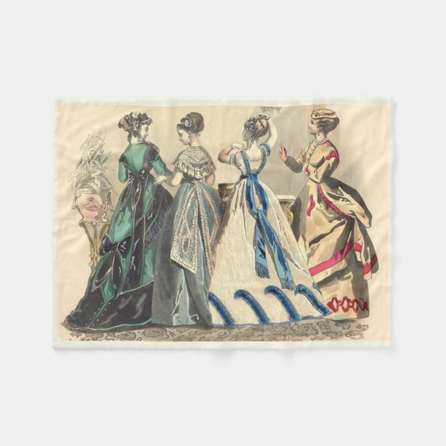 Couverture Polaire Dames élégantes victoriennes  (Devant (Horizontal))