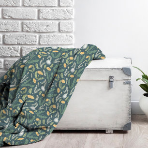Couverture Polaire Dandelion Floral Weed Motif
