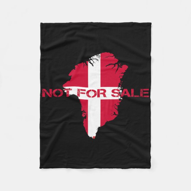 Couverture Polaire Danemark Drapeau Le Groenland n'est pas à vendre A (Devant)