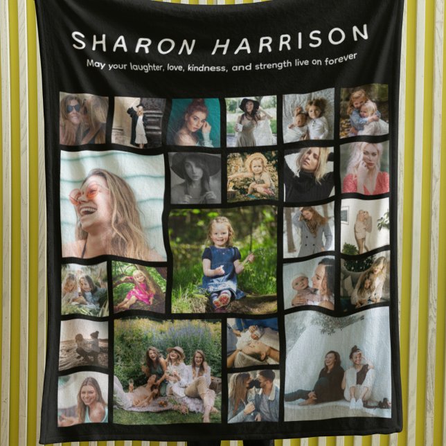 Couverture Polaire Dans la mémoire aimante | Mémorial du collage phot (Créateur téléchargé)