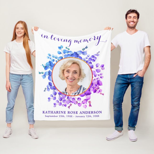 Couverture Polaire Dans l'amour Mémoire Purple Eucalyptus Mémorial Ph (En situation)