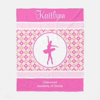 Couverture Polaire Danse Checkered rose de diamants avec le