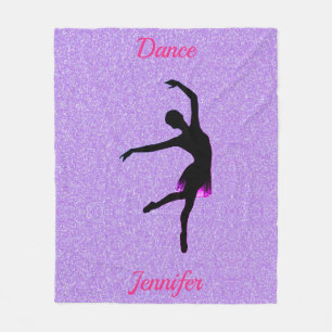 Couverture Polaire Danse de Parties scintillant violette Blanche pola