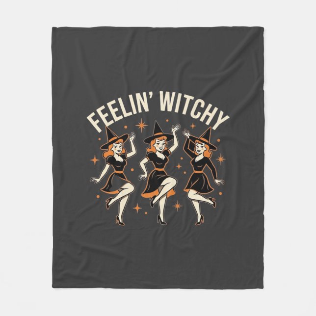 Couverture Polaire Danse de sorcière Halloween Feelin 'Witchy (Devant)