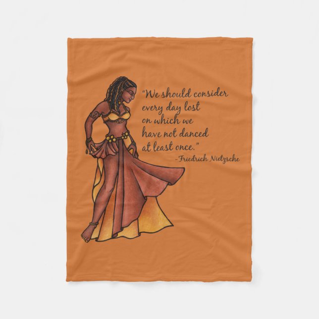 Couverture Polaire Danse du ventre Citation chaque jour (Devant)
