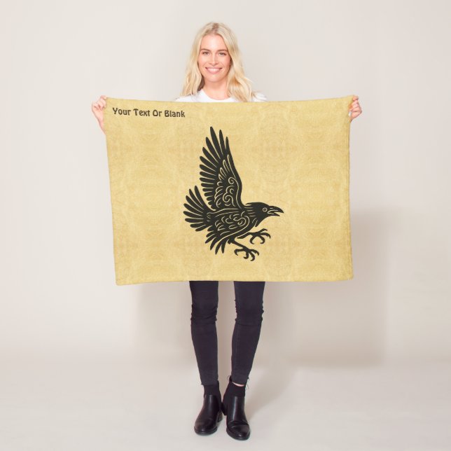 Couverture Polaire Danse Norse Raven (En situation)