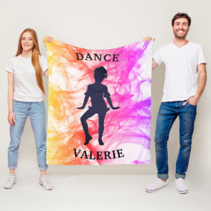 Couverture Polaire Danse Pastel Aquarelle Blanche polaire