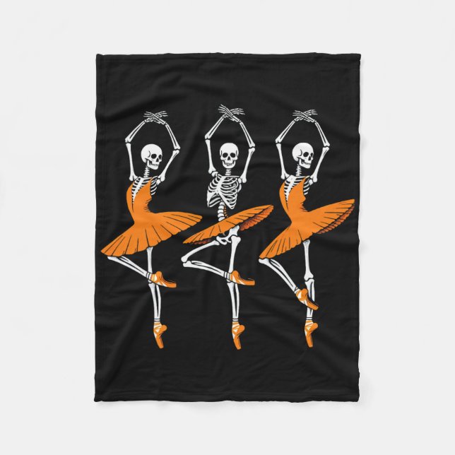 Couverture Polaire Danser drôle Skeleton Ballerina Femme (Devant)