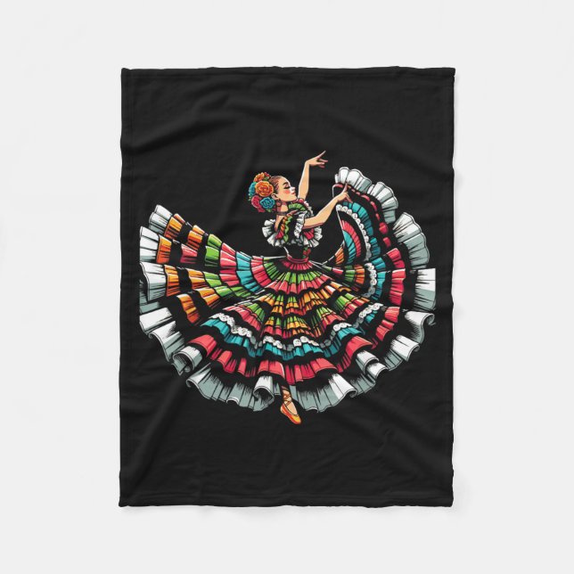 Couverture Polaire Danseur de ballet folklorique Mexique Traditionnel (Devant)