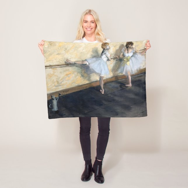 Couverture Polaire Danseurs Pratiquant au Barre, Edgar Degas (En situation)