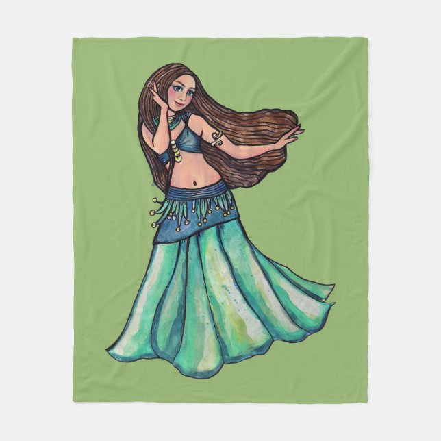 Couverture Polaire Danseuse du ventre                                 (Devant)