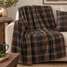 Dark Cottagecore Plaid noir rouille Automne