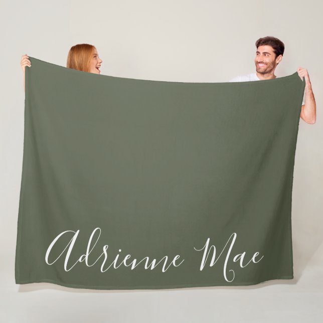 Couverture Polaire Dark Green Simply Personalized (En situation)