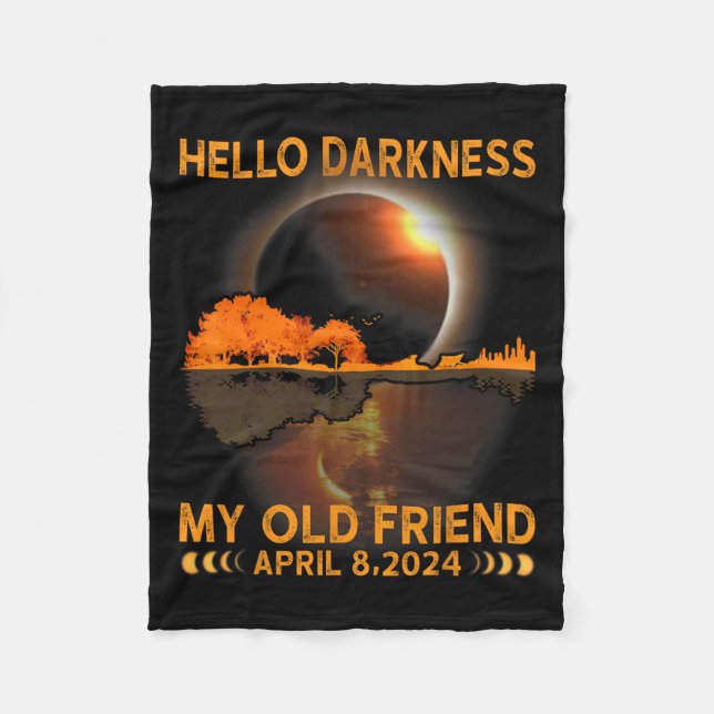 Couverture Polaire Darkness My Friend Solar Eclipse 8 avril 2024 Funn (Devant)