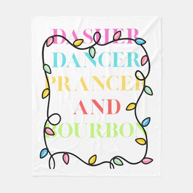 Couverture Polaire Dasher Dancer Prancer et Bourbon (Devant)