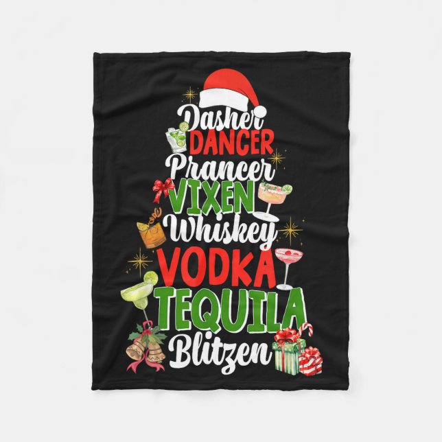 Couverture Polaire Dasher Dancer Prancer Vixen Moscato Vodka Tequila  (Devant)