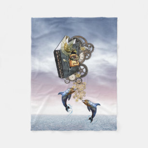 Couverture Polaire Dauphins sauteurs en vapeur