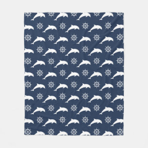 Couverture Polaire Dauphins sur le motif de défilé