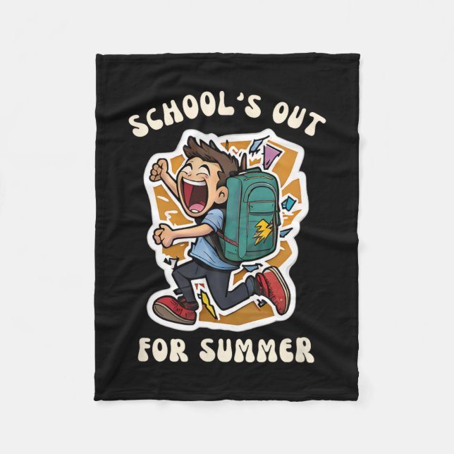 Couverture Polaire Day Of School - Funny School's Out For Summer Teac (Devant)