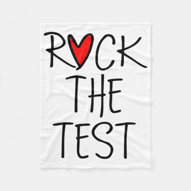 Couverture Polaire Day Rock The Test Teacher Test Day Funny Teache (Devant)
