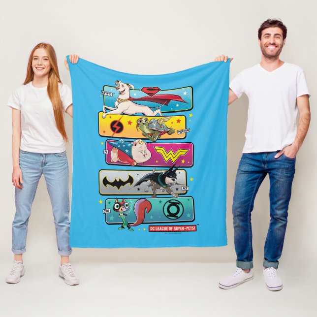 Couverture Polaire DC League of Super-Pets Panels (En situation)
