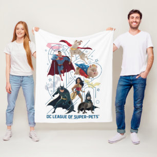 Couverture Polaire DC Trinity Heroes & Super-Pets