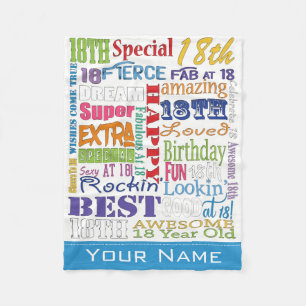 Couverture Polaire De fête d'anniversaire cadeaux uniques et 18èmes