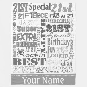 Couverture Polaire De fête d'anniversaire cadeaux uniques et 21èmes