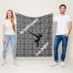 Couverture polaire de gymnastique noir et blanc po