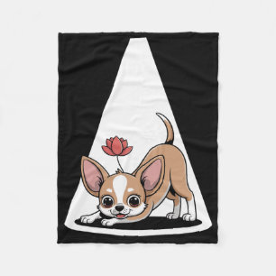 Couverture Polaire De mignons Chihuahuas faisant du yoga 