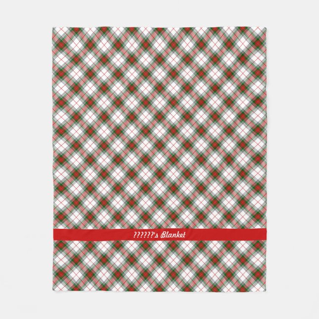 Couverture Polaire ~ de plaid de Noël personnalisé (Devant)