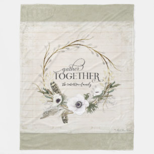 Couverture Polaire De rassemblement art rustique de guirlande de