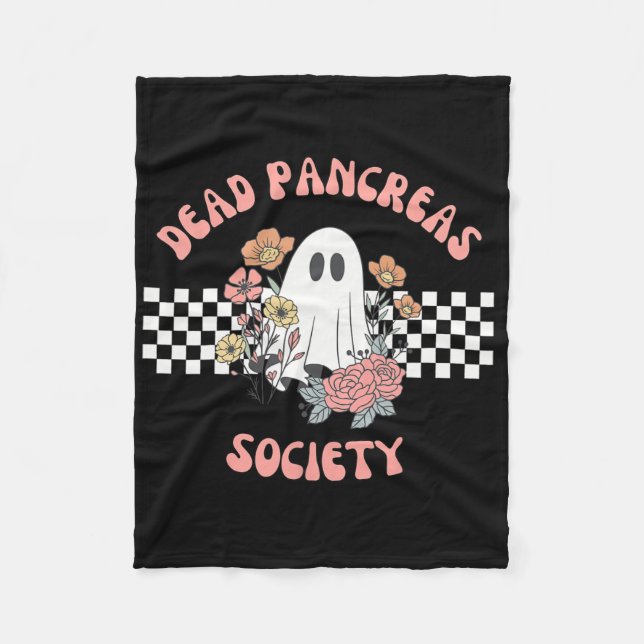 Couverture Polaire Dead Pancreas Society Funny Ghost Diabetes (Devant)