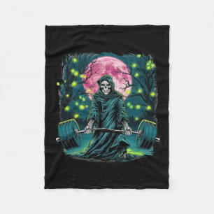 Couverture Polaire Deadlift Skeleton Cadeau Fitness Goth Tarot Card G