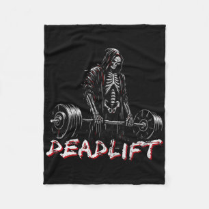 Couverture Polaire Deadlift Skeleton Halloween Gym plaisanteries Weig