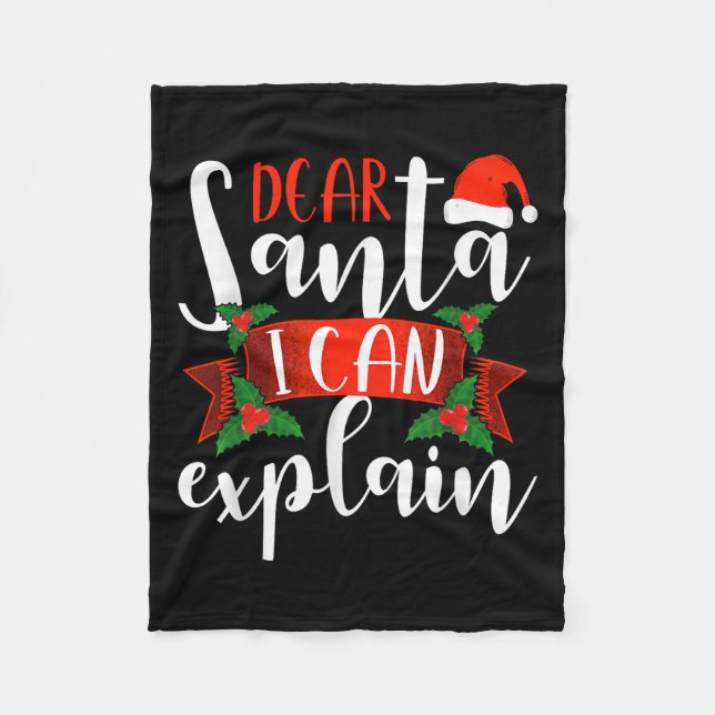 Couverture Polaire Dear Santa I Can Explain Funny Christmas Decoratio (Devant)