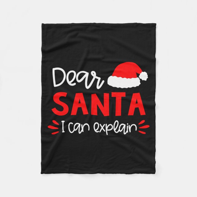 Couverture Polaire Dear Santa Shirt Funny Matching Family Christmas P (Devant)