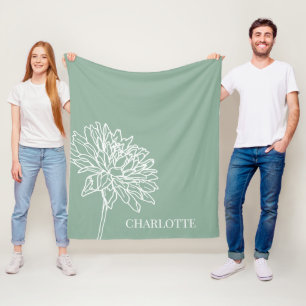 Couverture Polaire Décalage floral moderne minimaliste Accueil