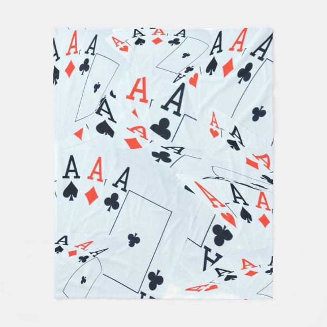 Couverture Polaire "Deck of Destiny : Layered Aces in a Poker Shuffle (Devant)