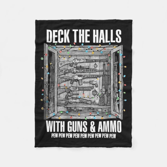 Couverture Polaire Deck The Halls With Guns &amp; Ammo  (Devant)