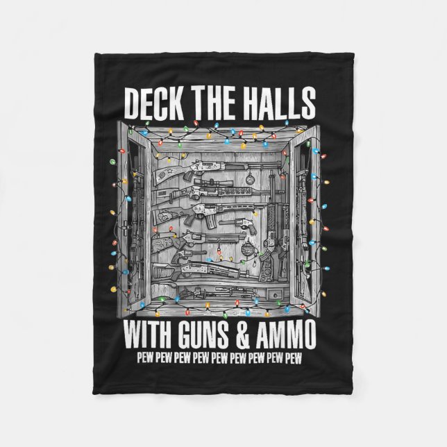 Couverture Polaire Deck The Halls With Guns And Ammo  (Devant)