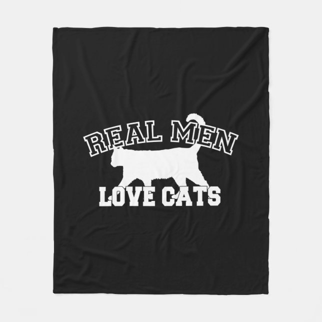 Couverture Polaire Déclaration des chats d'amour pour les vrais homme (Devant)