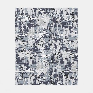 Couverture Polaire Décor Camouflage Numérique De Style Urbain